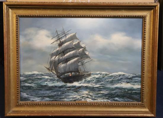 § Henry Scott FRSA (1911-2005) The Wool Clipper Oberon 13.5 x 19.5in.